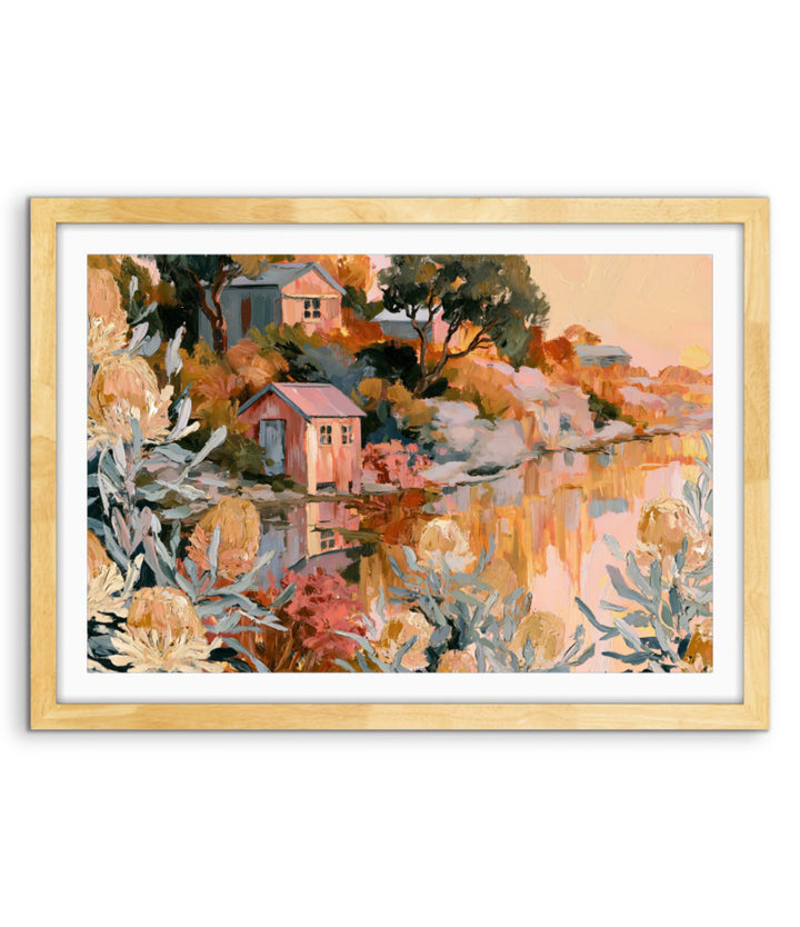 Golden Shoreline by IHeartStudio - Australian Contemporary Coastal Landscape Canvas Print