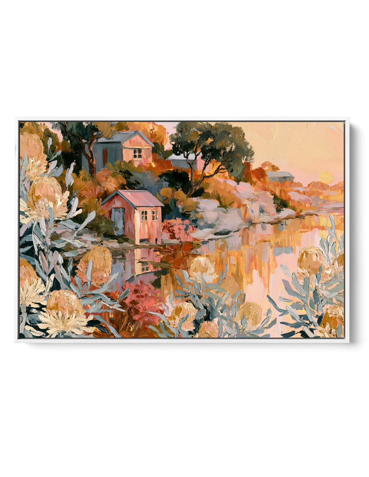 Golden Shoreline by IHeartStudio - Australian Contemporary Coastal Landscape Canvas Print
