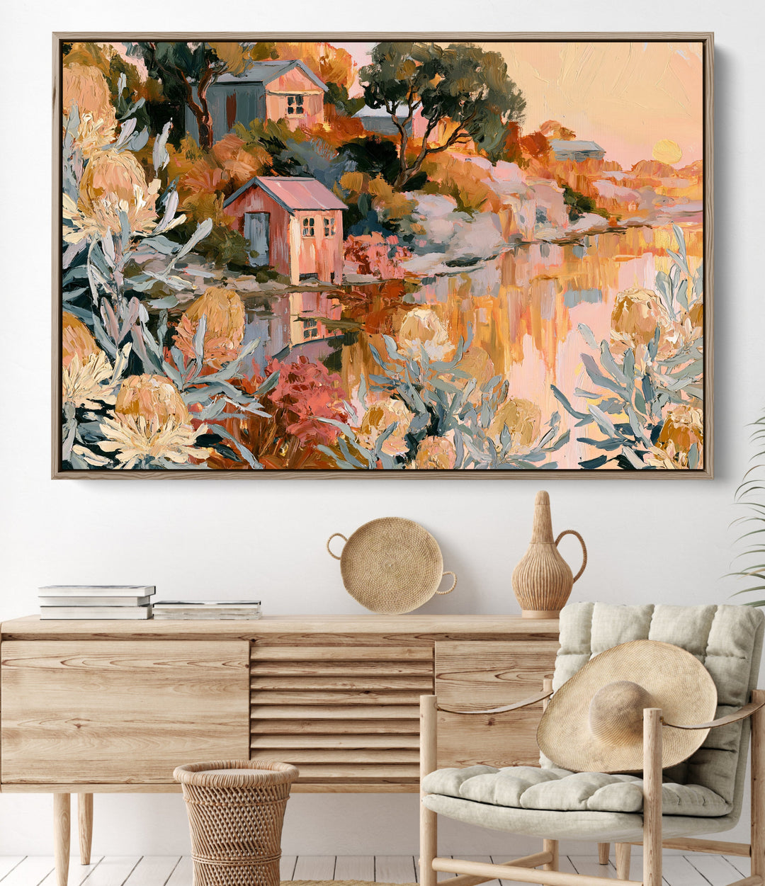 Golden Shoreline by IHeartStudio - Australian Contemporary Coastal Landscape Canvas Print