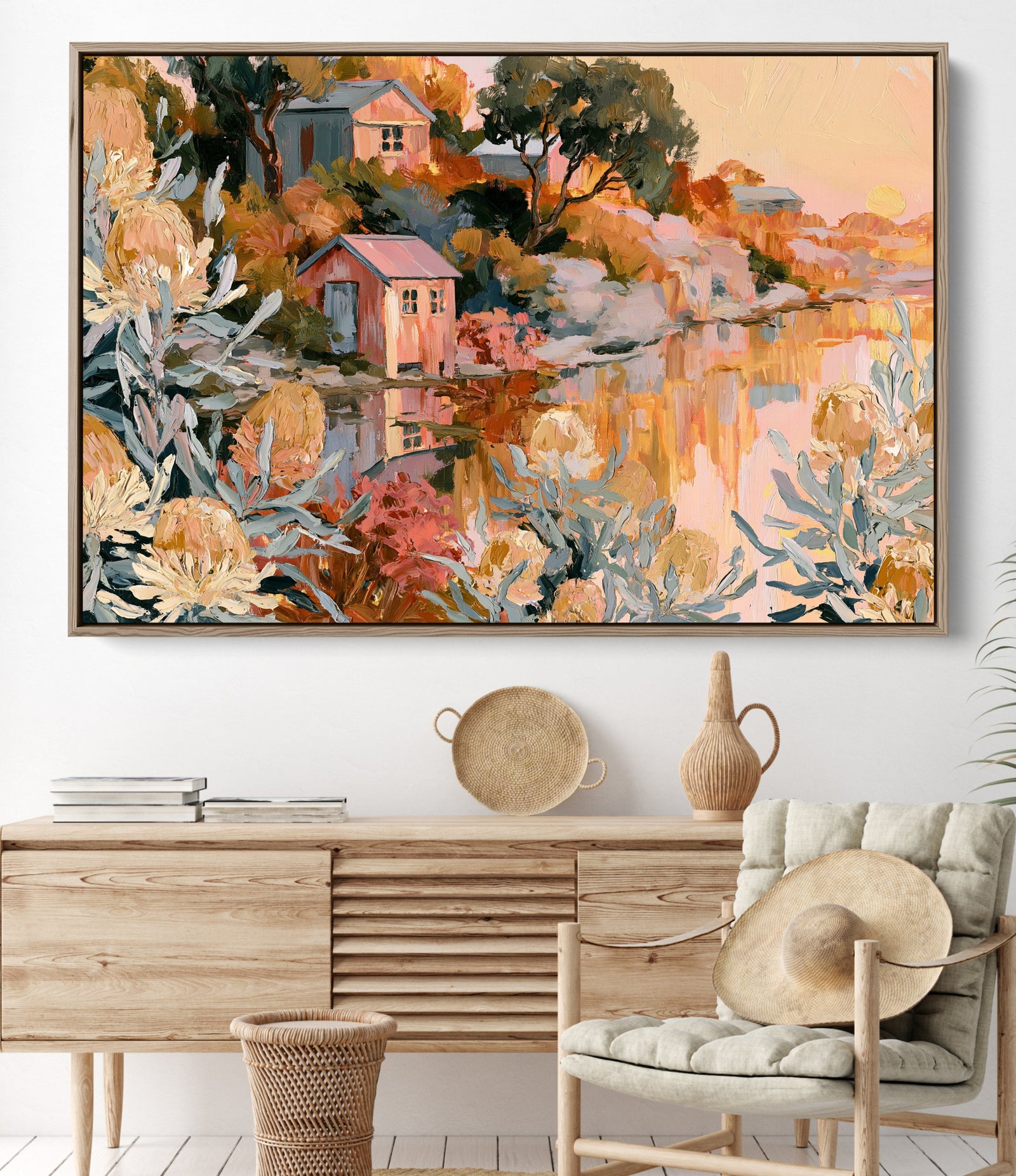 Golden Shoreline by IHeartStudio - Australian Contemporary Coastal Landscape Canvas Print