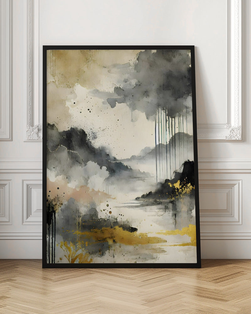 Golden Storm - Stretched Canvas, Poster or Fine Art Print I Heart Wall Art