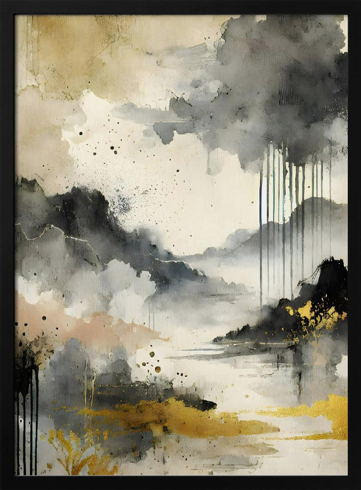 Golden Storm - Stretched Canvas, Poster or Fine Art Print I Heart Wall Art