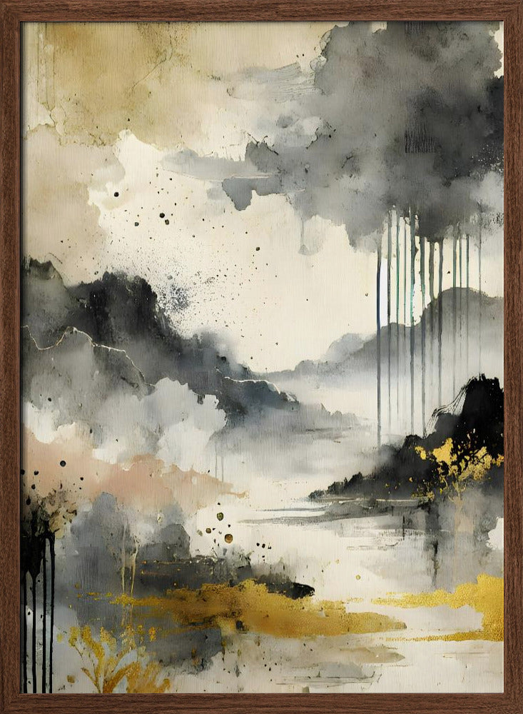 Golden Storm - Stretched Canvas, Poster or Fine Art Print I Heart Wall Art