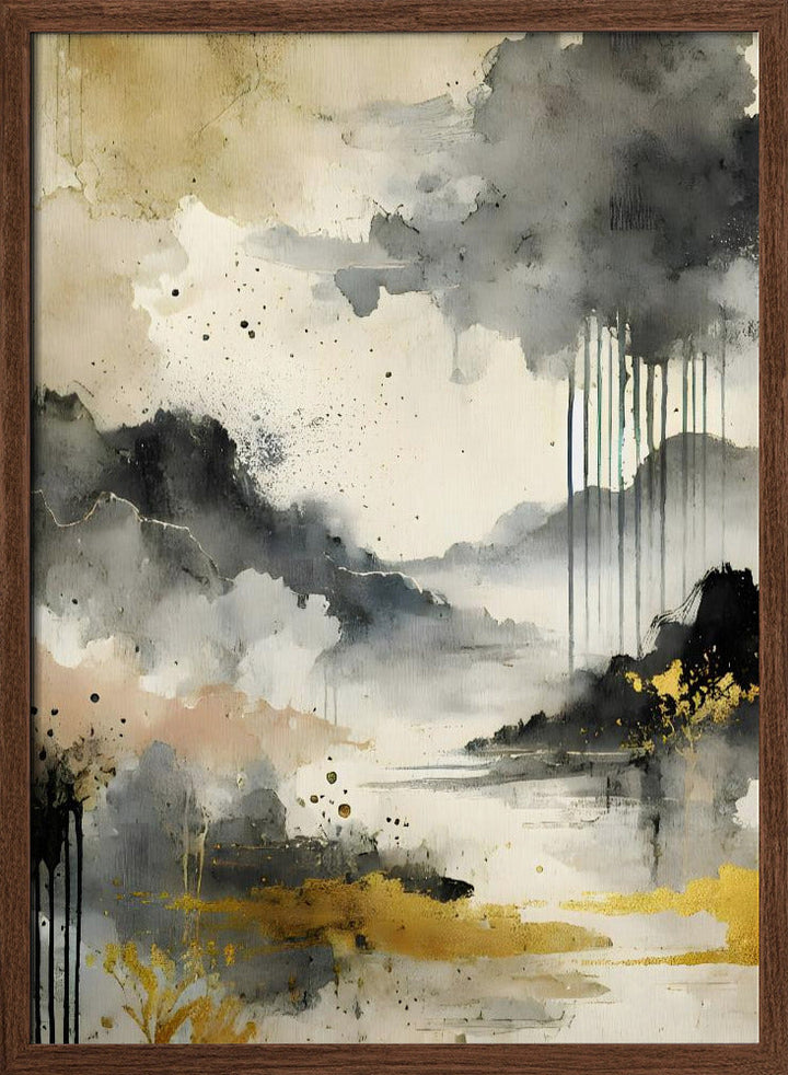 Golden Storm - Stretched Canvas, Poster or Fine Art Print I Heart Wall Art
