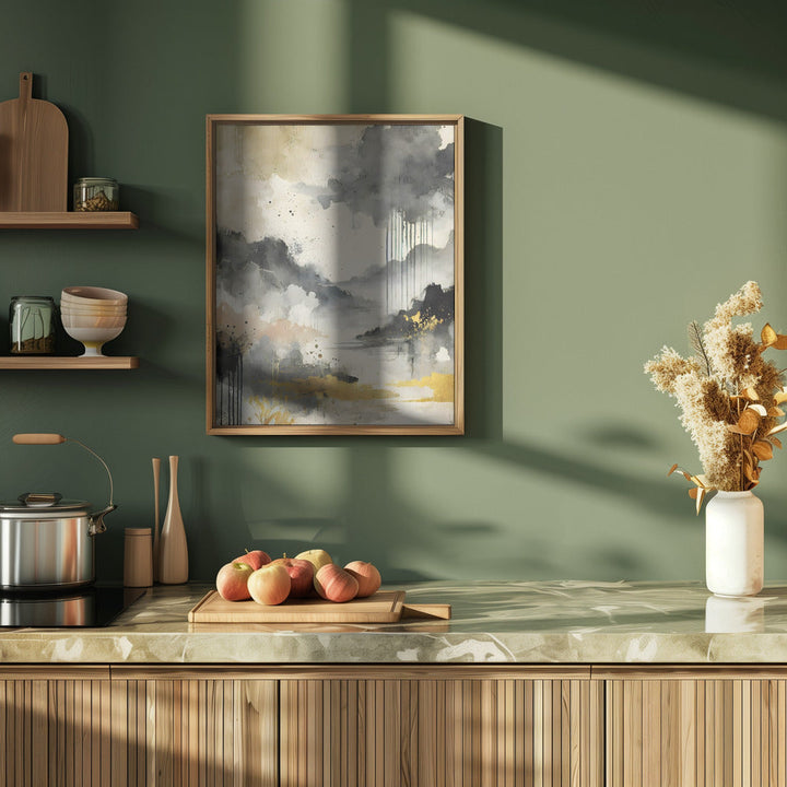 Golden Storm - Stretched Canvas, Poster or Fine Art Print I Heart Wall Art