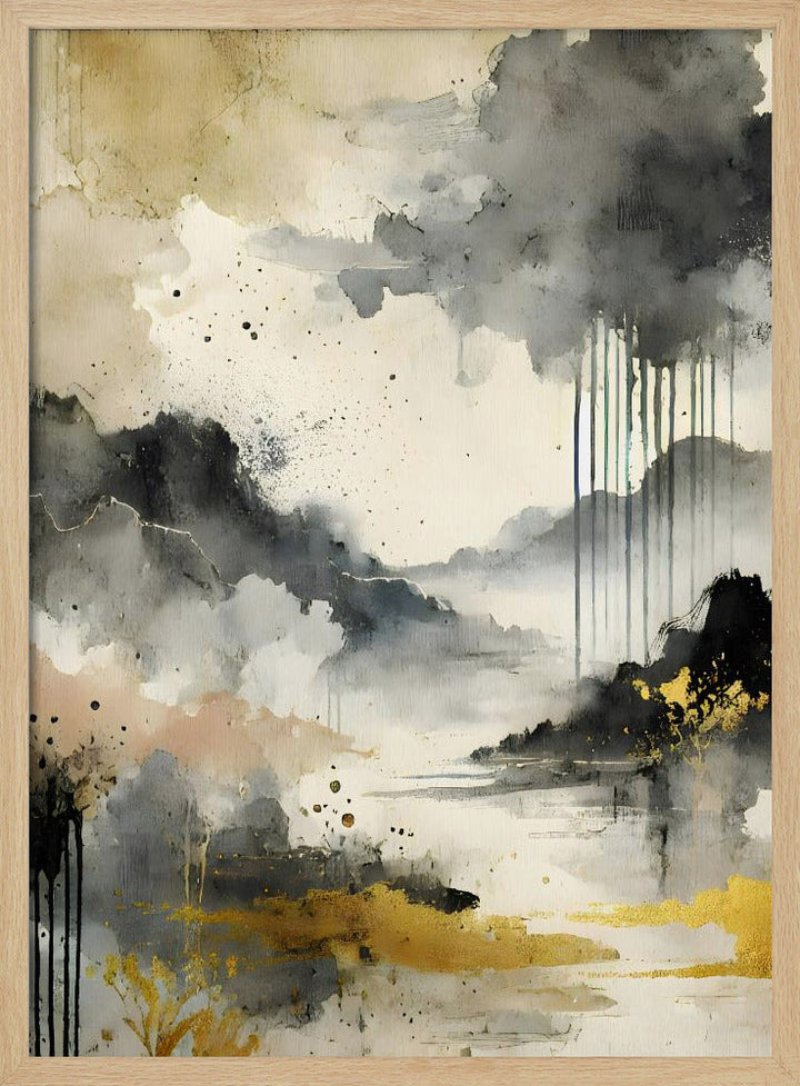 Golden Storm - Stretched Canvas, Poster or Fine Art Print I Heart Wall Art
