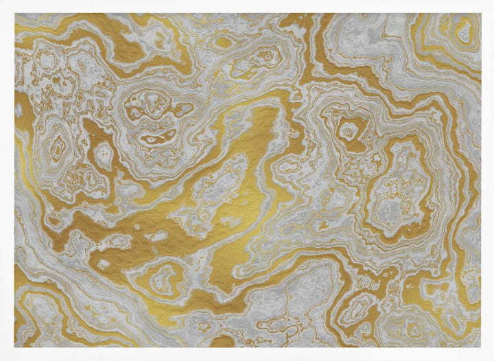 Golden White Marbling - Stretched Canvas, Poster or Fine Art Print - I Heart Wall Art - Poster Print, Canvas Print or Framed Art Print