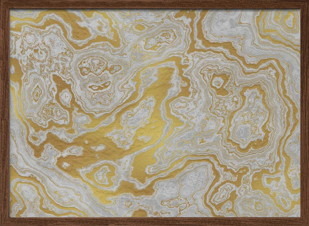 Golden White Marbling - Stretched Canvas, Poster or Fine Art Print - I Heart Wall Art - Poster Print, Canvas Print or Framed Art Print