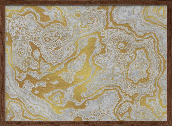 Golden White Marbling - Stretched Canvas, Poster or Fine Art Print - I Heart Wall Art - Poster Print, Canvas Print or Framed Art Print