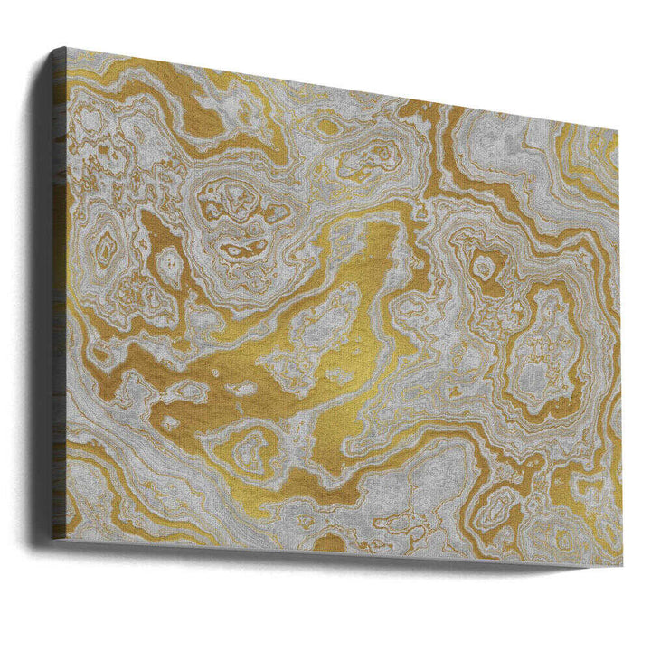 Golden White Marbling - Stretched Canvas, Poster or Fine Art Print - I Heart Wall Art - Poster Print, Canvas Print or Framed Art Print
