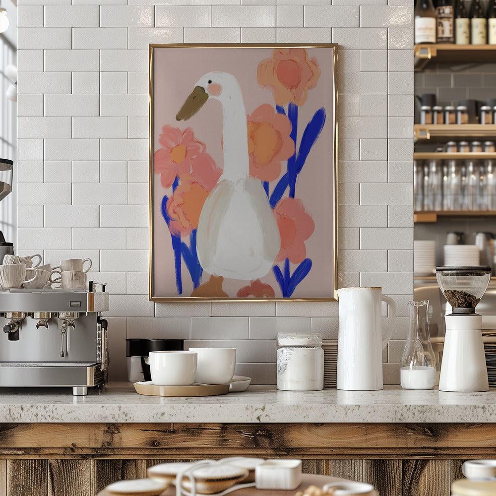 Goose At Spring - Stretched Canvas, Poster or Fine Art Print I Heart Wall Art