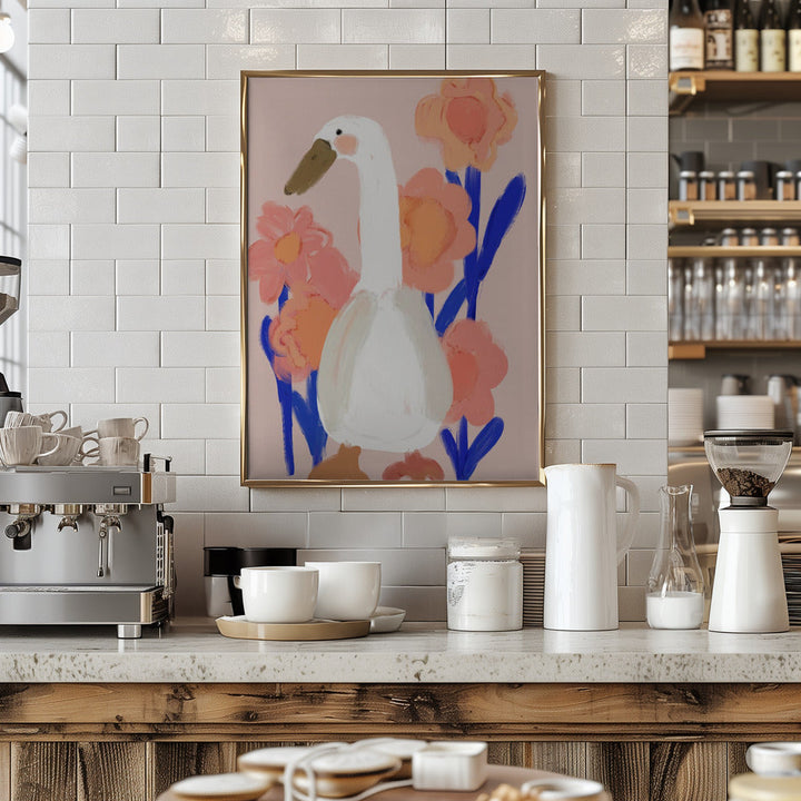 Goose At Spring - Stretched Canvas, Poster or Fine Art Print I Heart Wall Art