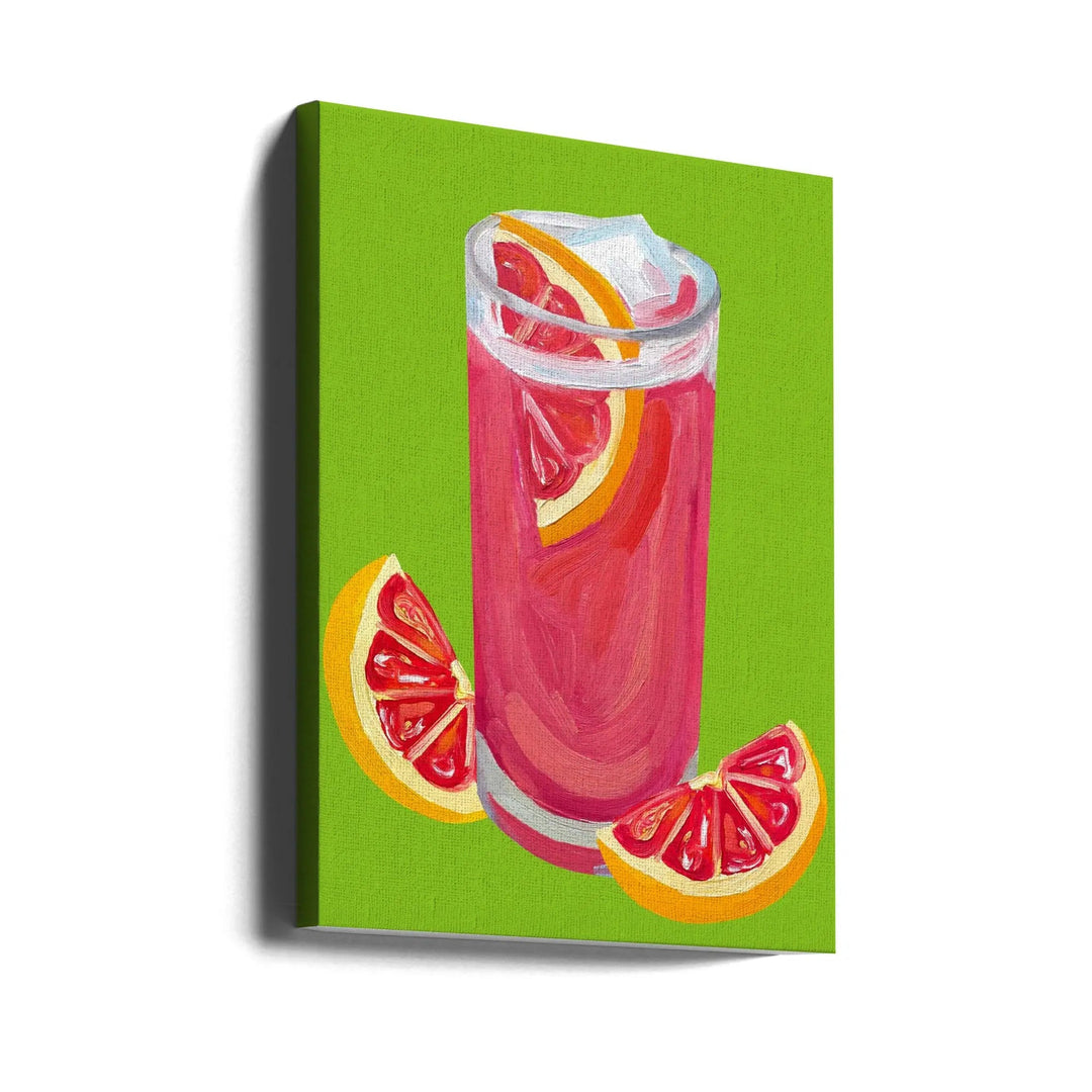 Grapefruit Paloma Pistachio - Stretched Canvas, Poster or Fine Art Print I Heart Wall Art