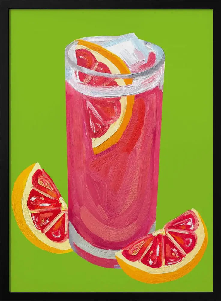 Grapefruit Paloma Pistachio - Stretched Canvas, Poster or Fine Art Print I Heart Wall Art