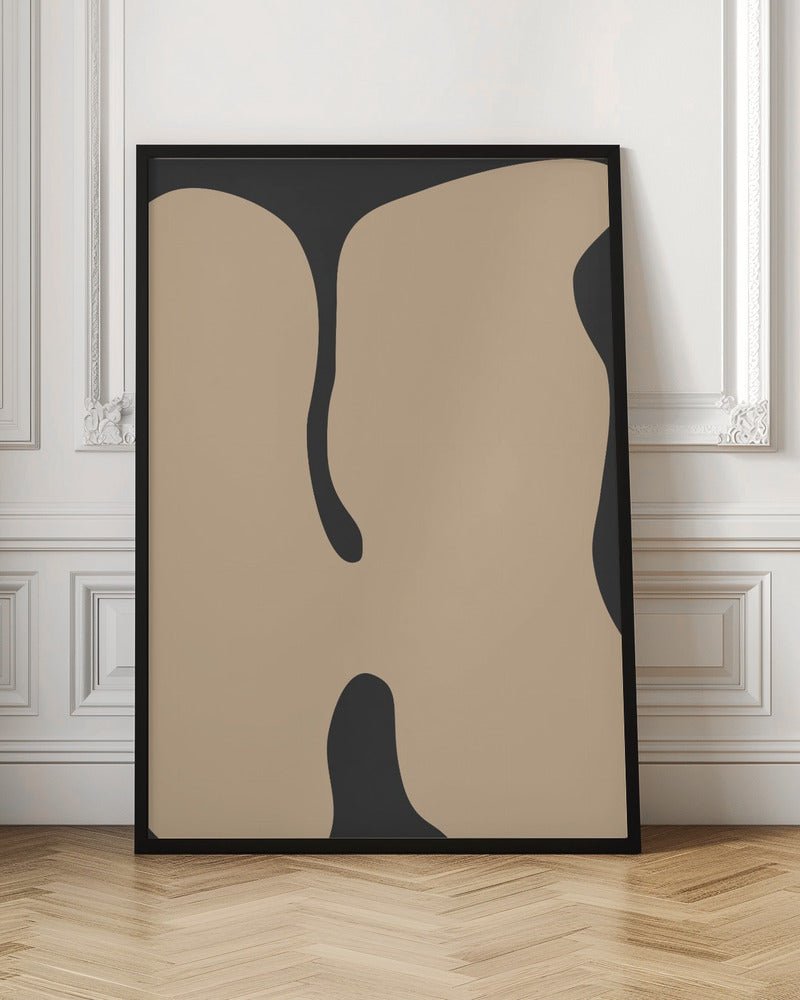 Graphic Beige Shapes Art - Stretched Canvas, Poster or Fine Art Print - I Heart Wall Art - Poster Print, Canvas Print or Framed Art Print