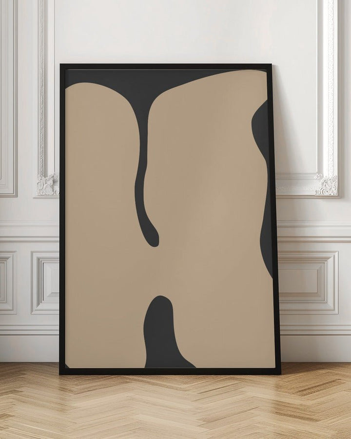 Graphic Beige Shapes Art - Stretched Canvas, Poster or Fine Art Print - I Heart Wall Art - Poster Print, Canvas Print or Framed Art Print