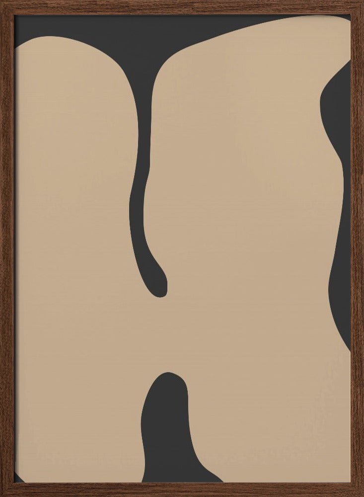Graphic Beige Shapes Art - Stretched Canvas, Poster or Fine Art Print - I Heart Wall Art - Poster Print, Canvas Print or Framed Art Print