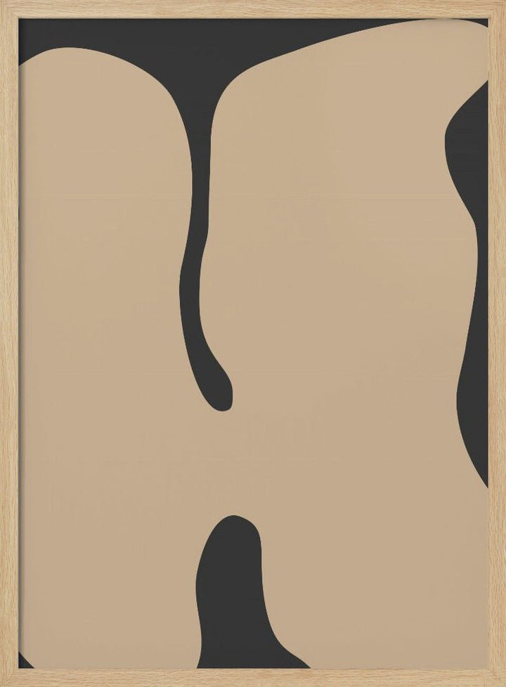 Graphic Beige Shapes Art - Stretched Canvas, Poster or Fine Art Print - I Heart Wall Art - Poster Print, Canvas Print or Framed Art Print