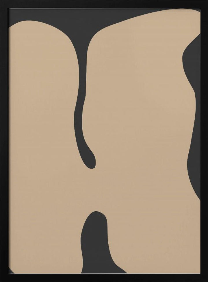 Graphic Beige Shapes Art - Stretched Canvas, Poster or Fine Art Print - I Heart Wall Art - Poster Print, Canvas Print or Framed Art Print