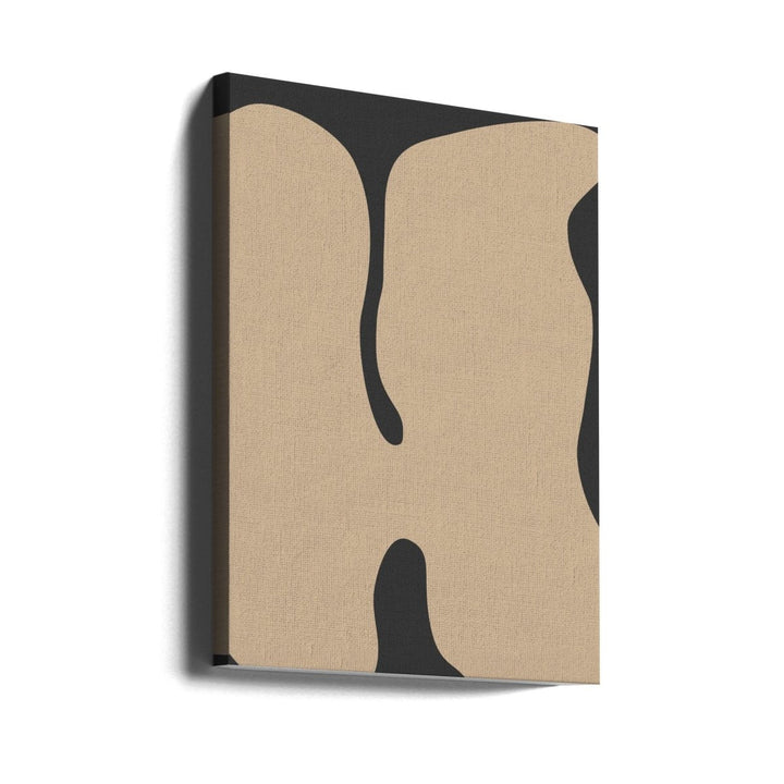 Graphic Beige Shapes Art - Stretched Canvas, Poster or Fine Art Print - I Heart Wall Art - Poster Print, Canvas Print or Framed Art Print