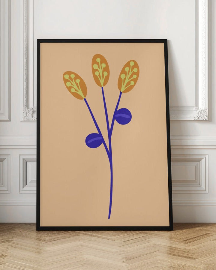 Graphic Floral Clower Yellow - Stretched Canvas, Poster or Fine Art Print - I Heart Wall Art - Poster Print, Canvas Print or Framed Art Print