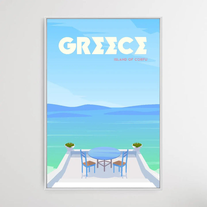Greece - Vintage Style Travel Print - I Heart Wall Art