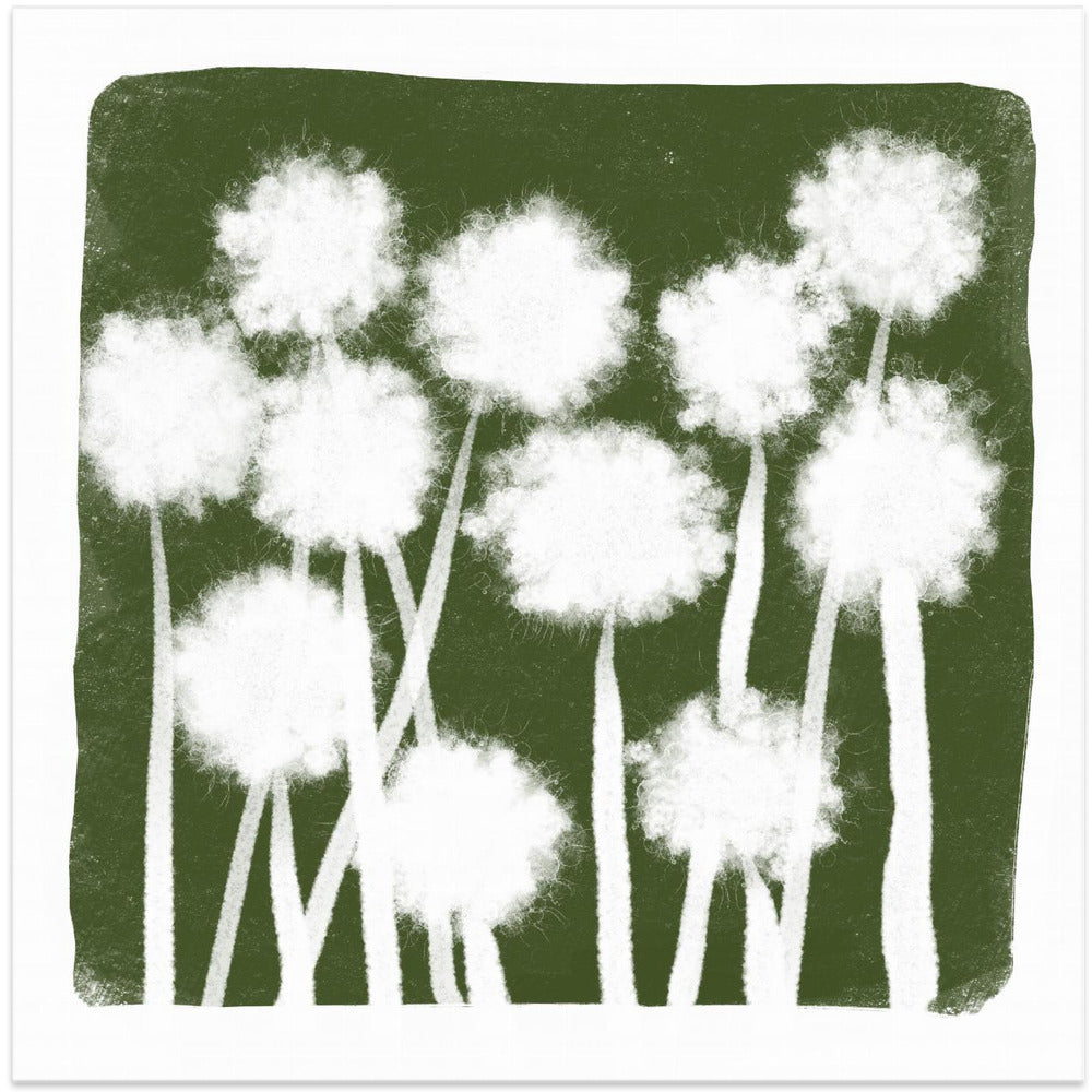 Green Abstract - Square Stretched Canvas, Poster or Fine Art Print I Heart Wall Art
