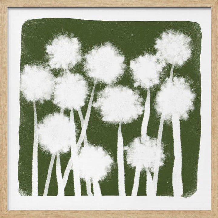 Green Abstract - Square Stretched Canvas, Poster or Fine Art Print I Heart Wall Art