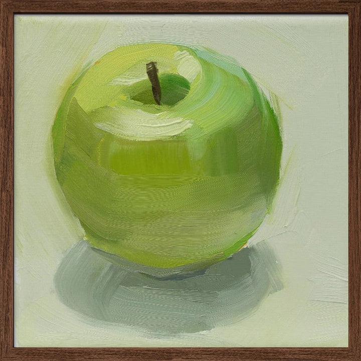 Green Apple - Square Stretched Canvas, Poster or Fine Art Print I Heart Wall Art