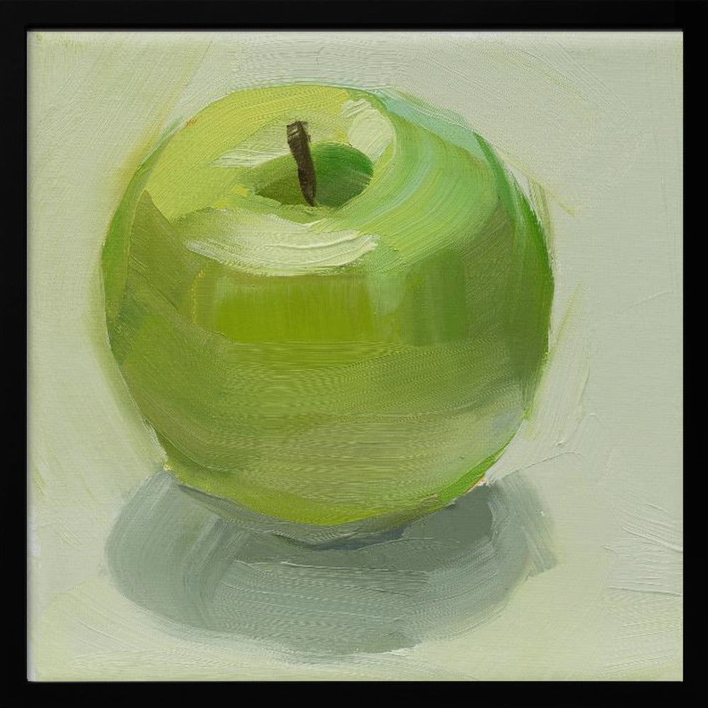 Green Apple - Square Stretched Canvas, Poster or Fine Art Print I Heart Wall Art