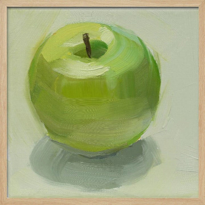 Green Apple - Square Stretched Canvas, Poster or Fine Art Print I Heart Wall Art