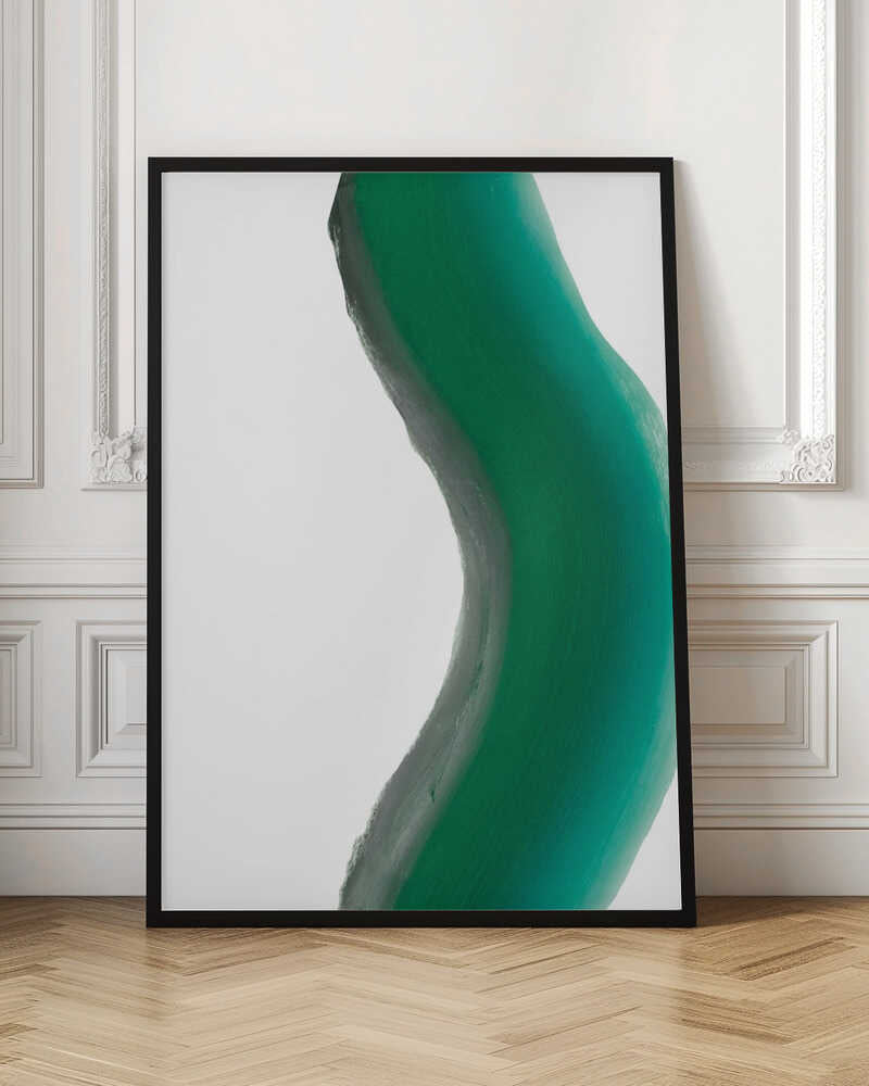 Green Fluid Abstract - Stretched Canvas, Poster or Fine Art Print - I Heart Wall Art - Poster Print, Canvas Print or Framed Art Print