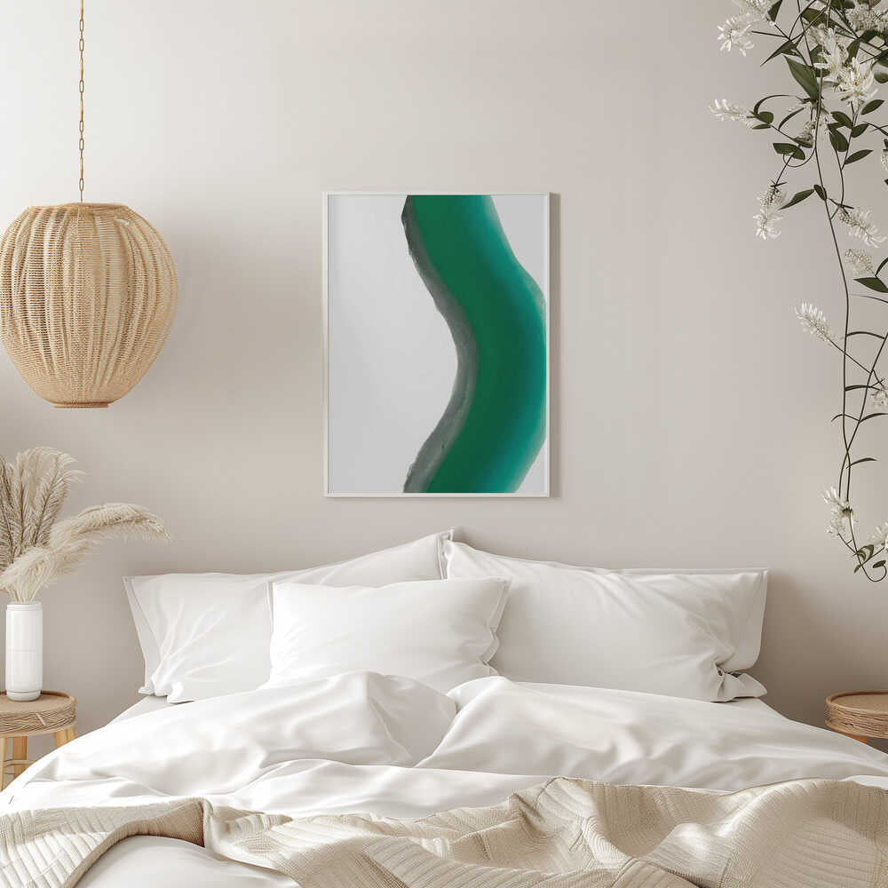 Green Fluid Abstract - Stretched Canvas, Poster or Fine Art Print - I Heart Wall Art - Poster Print, Canvas Print or Framed Art Print