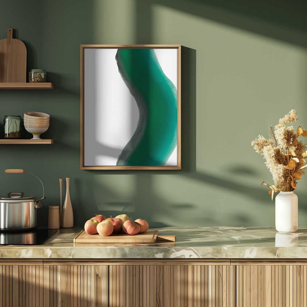 Green Fluid Abstract - Stretched Canvas, Poster or Fine Art Print - I Heart Wall Art - Poster Print, Canvas Print or Framed Art Print