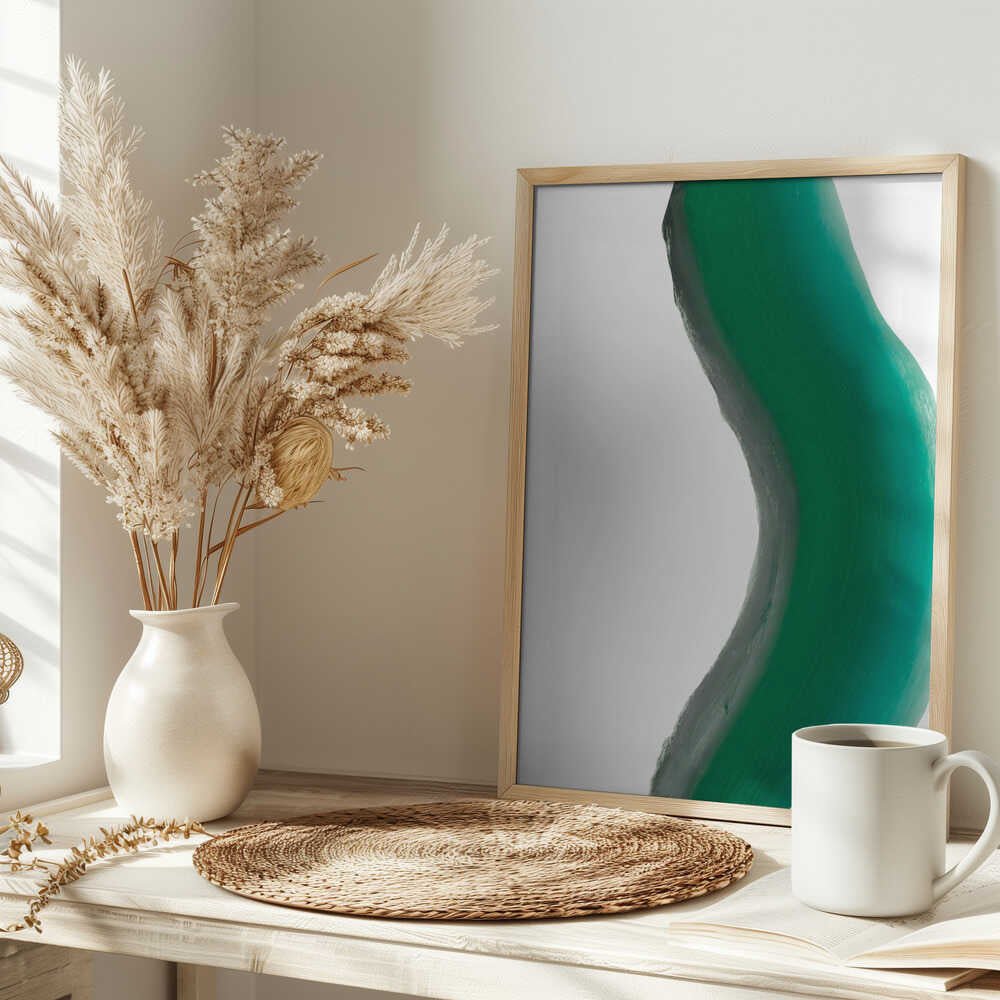 Green Fluid Abstract - Stretched Canvas, Poster or Fine Art Print - I Heart Wall Art - Poster Print, Canvas Print or Framed Art Print