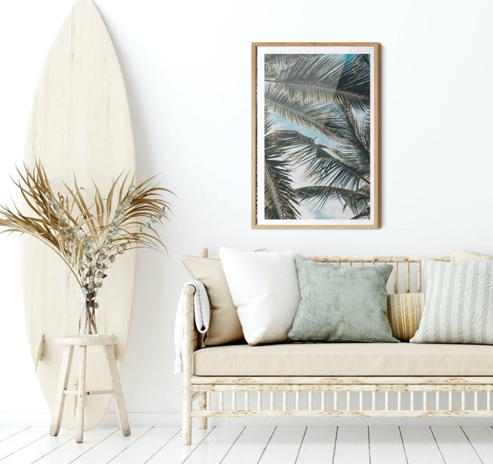 Green Fronds - Coastal Palm Photographic Art / Stretched Canvas Print - I Heart Wall Art - Poster Print, Canvas Print or Framed Art Print