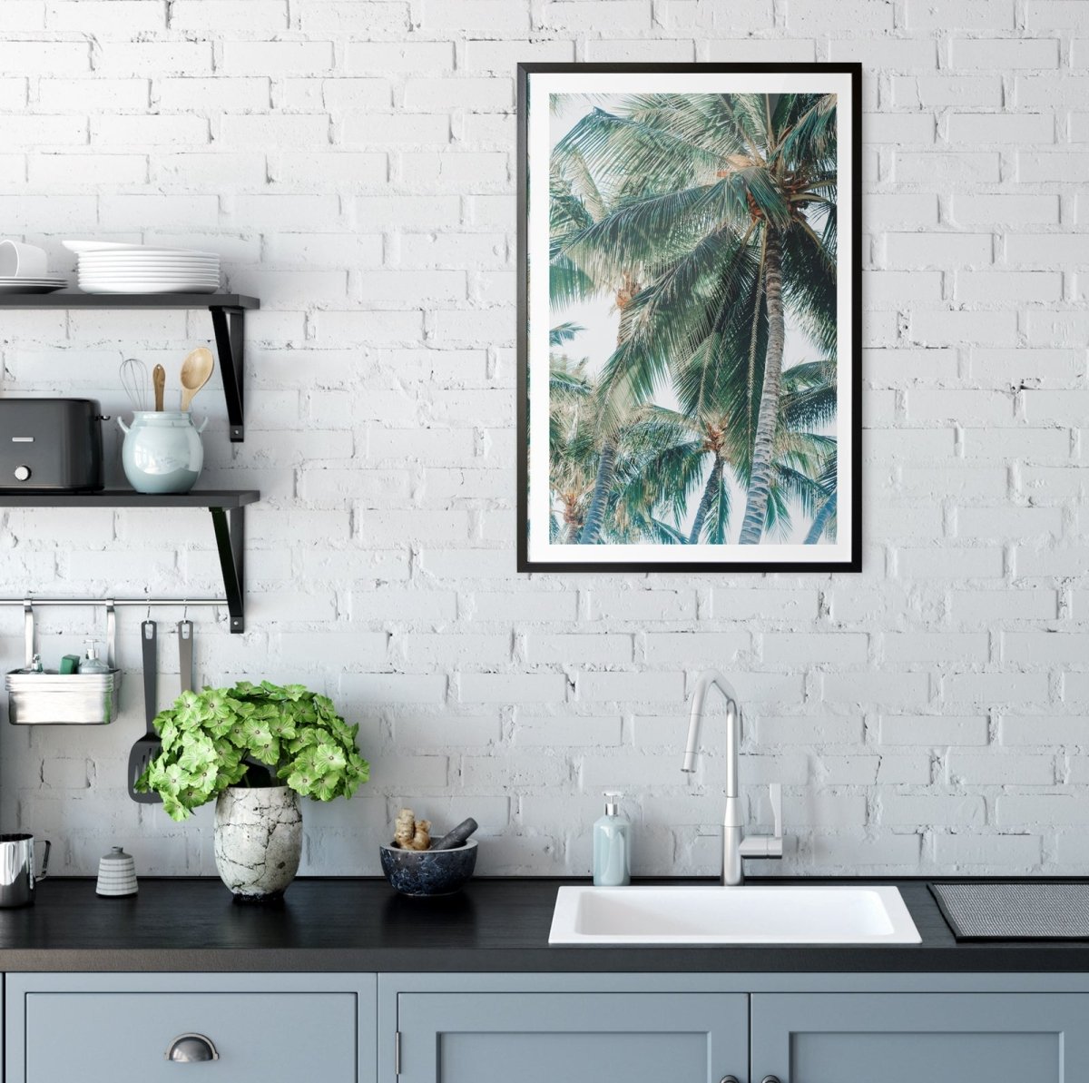 Green Fronds III - Coastal Palm Photographic Art / Stretched Canvas Print - I Heart Wall Art - Poster Print, Canvas Print or Framed Art Print