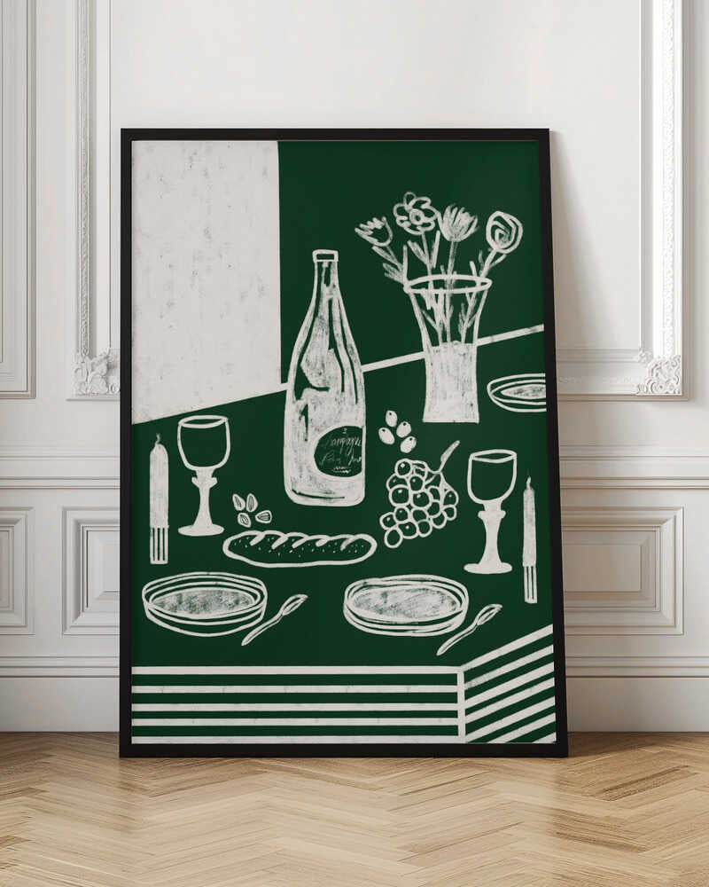 GREEN HARMONIA - Stretched Canvas, Poster or Fine Art Print - I Heart Wall Art - Poster Print, Canvas Print or Framed Art Print