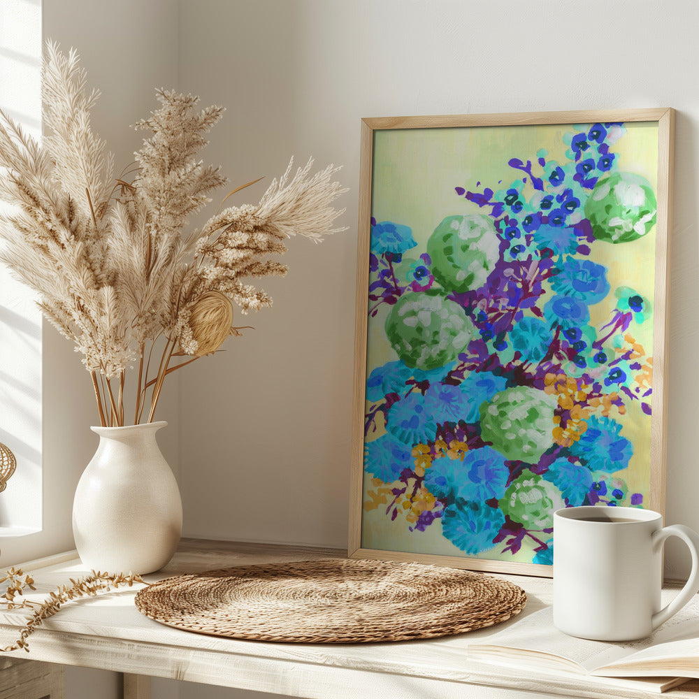 Green Hydrangea - Stretched Canvas, Poster or Fine Art Print I Heart Wall Art