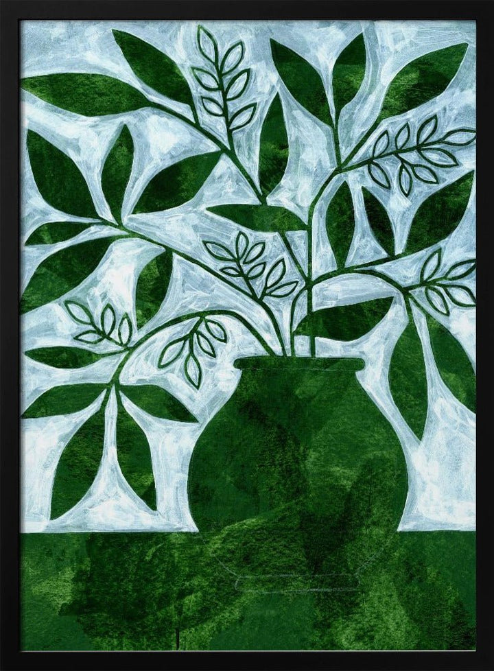 Green Leaves Still Life - Stretched Canvas, Poster or Fine Art Print - I Heart Wall Art - Poster Print, Canvas Print or Framed Art Print