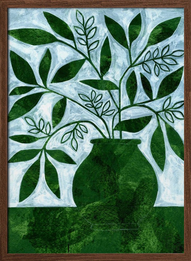 Green Leaves Still Life - Stretched Canvas, Poster or Fine Art Print - I Heart Wall Art - Poster Print, Canvas Print or Framed Art Print