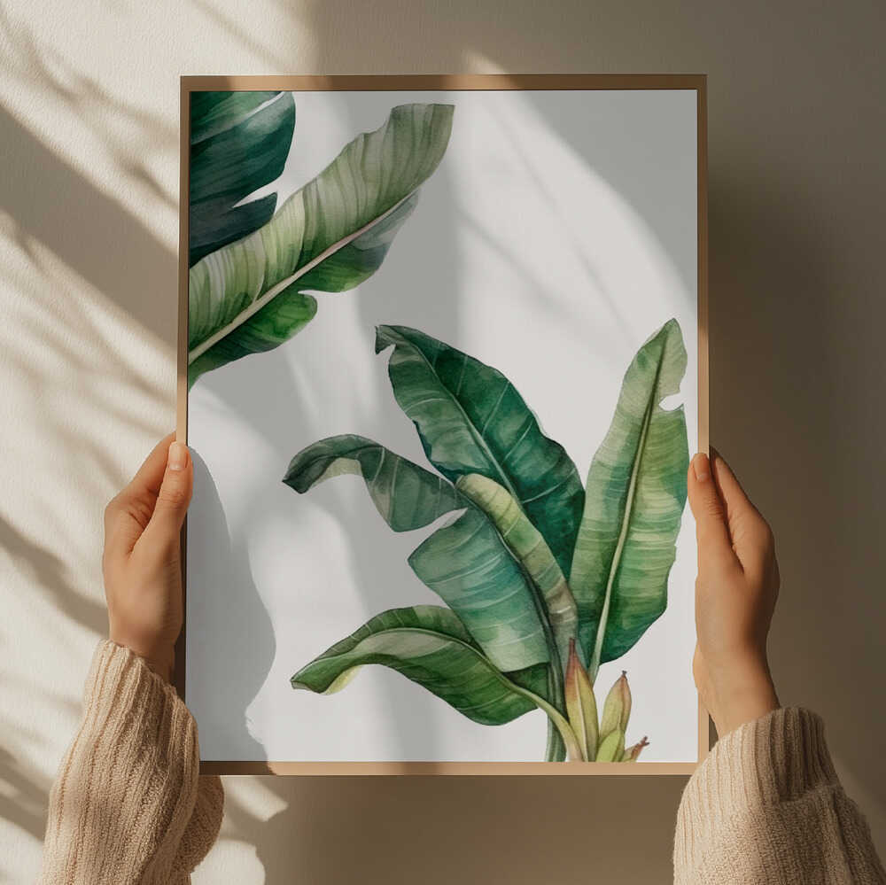 Green Leaves - Stretched Canvas, Poster or Fine Art Print - I Heart Wall Art - Poster Print, Canvas Print or Framed Art Print