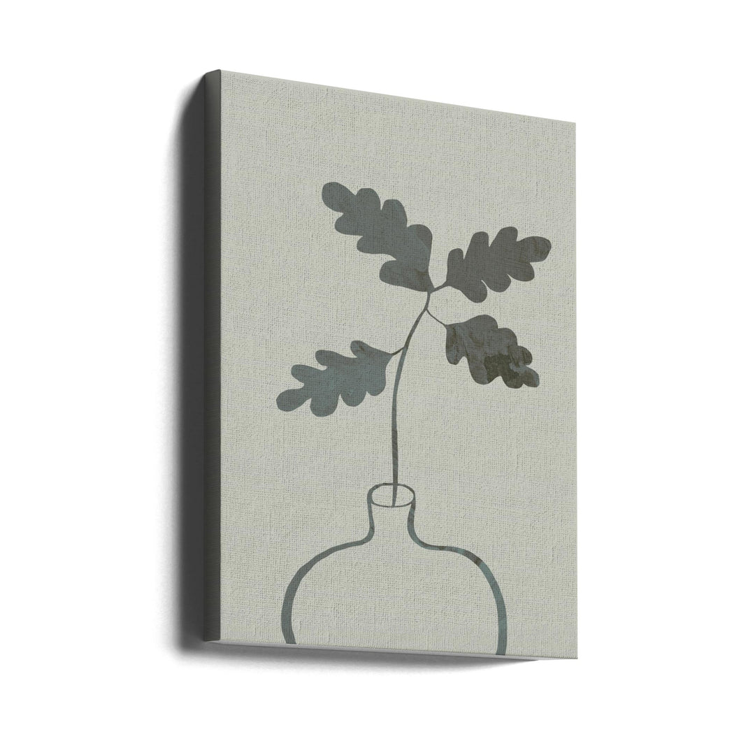 Green Oak Plant - Stretched Canvas, Poster or Fine Art Print I Heart Wall Art