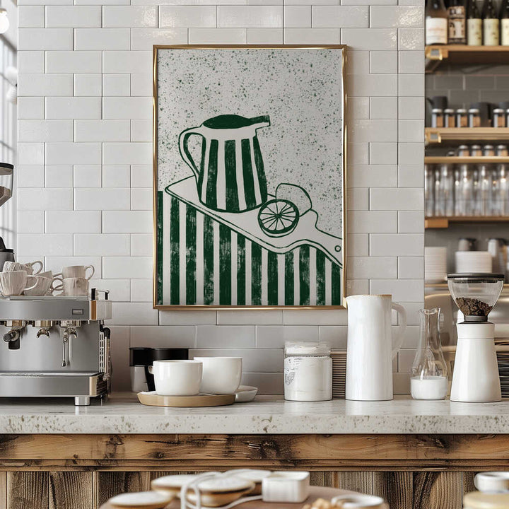 GREEN SERVED - Stretched Canvas, Poster or Fine Art Print - I Heart Wall Art - Poster Print, Canvas Print or Framed Art Print