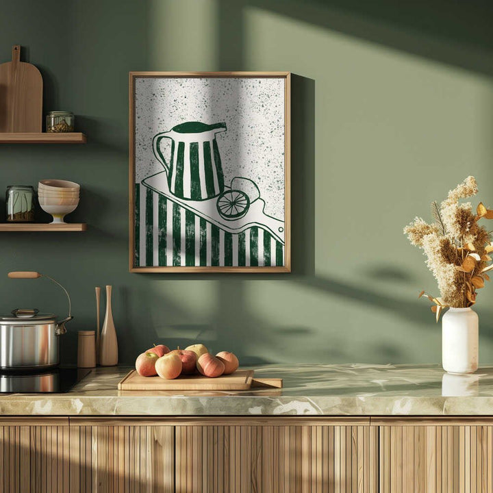 GREEN SERVED - Stretched Canvas, Poster or Fine Art Print - I Heart Wall Art - Poster Print, Canvas Print or Framed Art Print