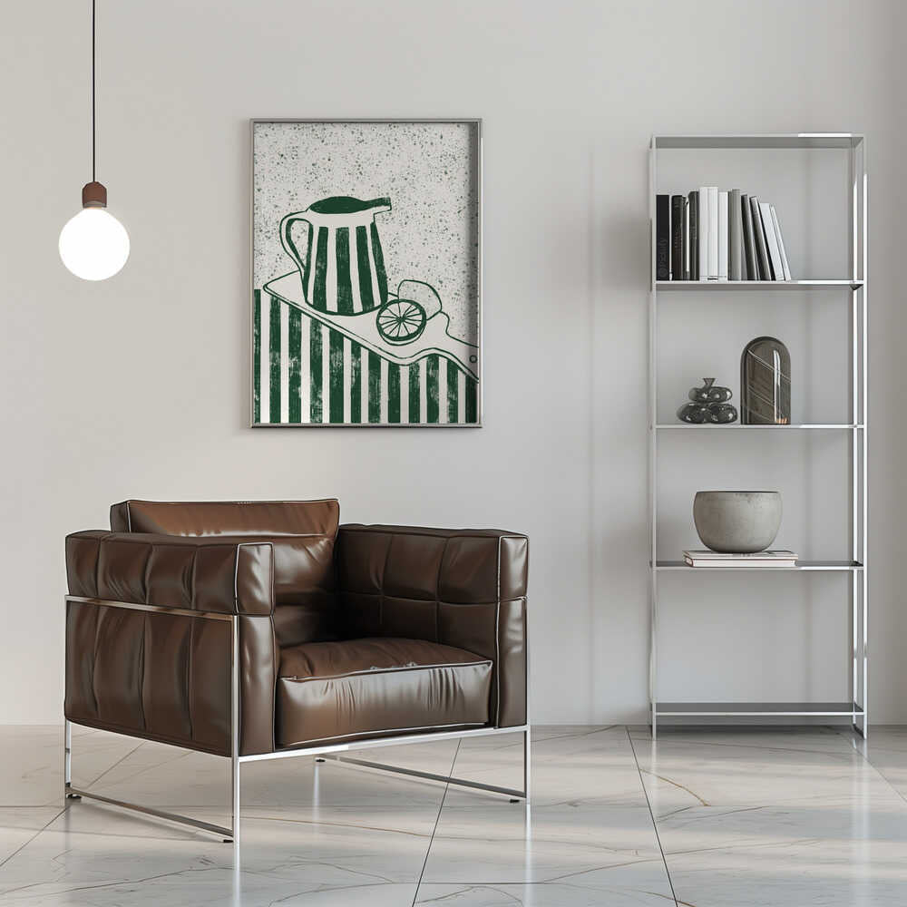 GREEN SERVED - Stretched Canvas, Poster or Fine Art Print - I Heart Wall Art - Poster Print, Canvas Print or Framed Art Print