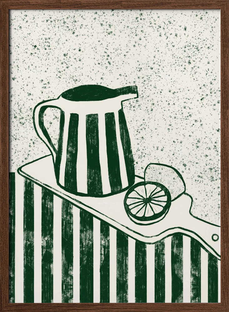 GREEN SERVED - Stretched Canvas, Poster or Fine Art Print - I Heart Wall Art - Poster Print, Canvas Print or Framed Art Print