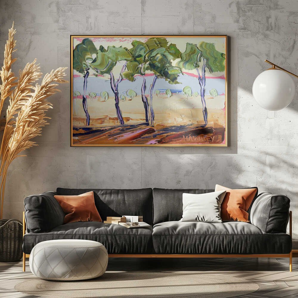 Textured Green Trees - Stretched Canvas, Poster or Fine Art Print by Angela Hawkey - I Heart Wall Art - Poster Print, Canvas Print or Framed Art Print