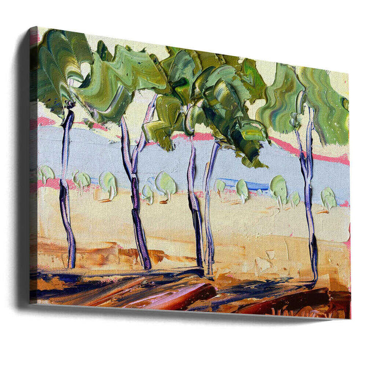 Textured Green Trees - Stretched Canvas, Poster or Fine Art Print by Angela Hawkey - I Heart Wall Art - Poster Print, Canvas Print or Framed Art Print