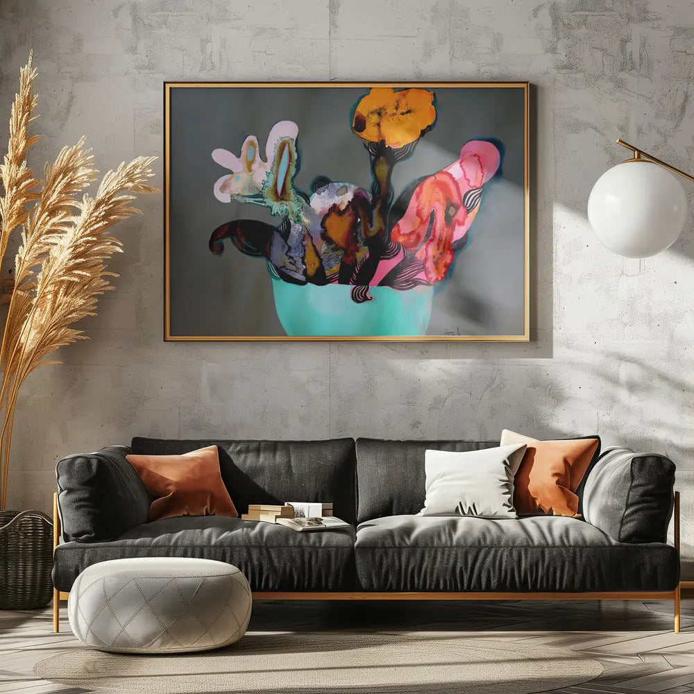 Green Vase - Stretched Canvas, Poster or Fine Art Print I Heart Wall Art